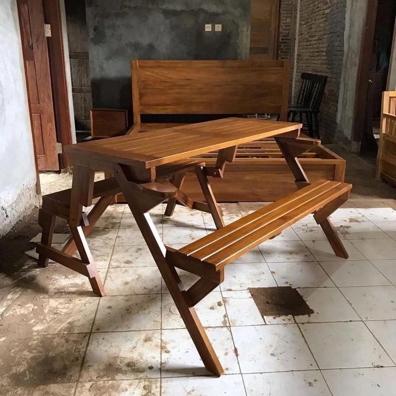 kursi lipat kursi magic meja cafe kayu jati