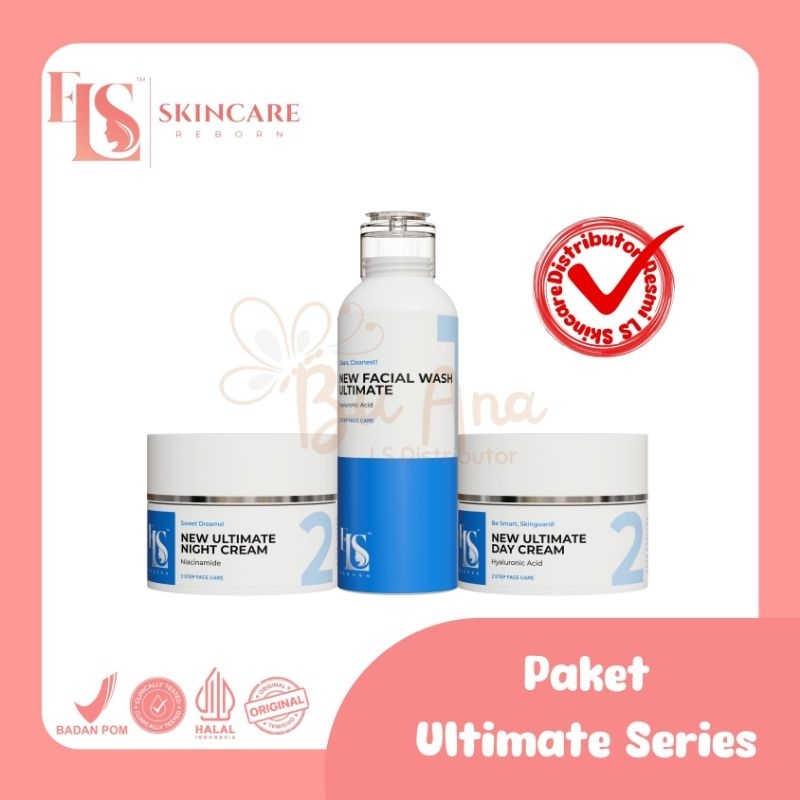 SHVA. PAKET ULTIMATE ISI 3 ITEM Ls Skincare ULTIMATE Kosmetik Kecantikan Pembersih Flek LS SKIN CARE