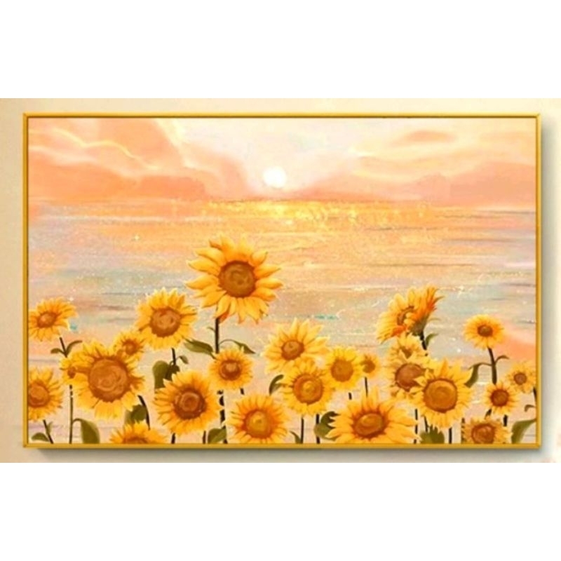 DIY PAKET KRISTIK BUNGA MATAHARI CROSS STITCH KIT