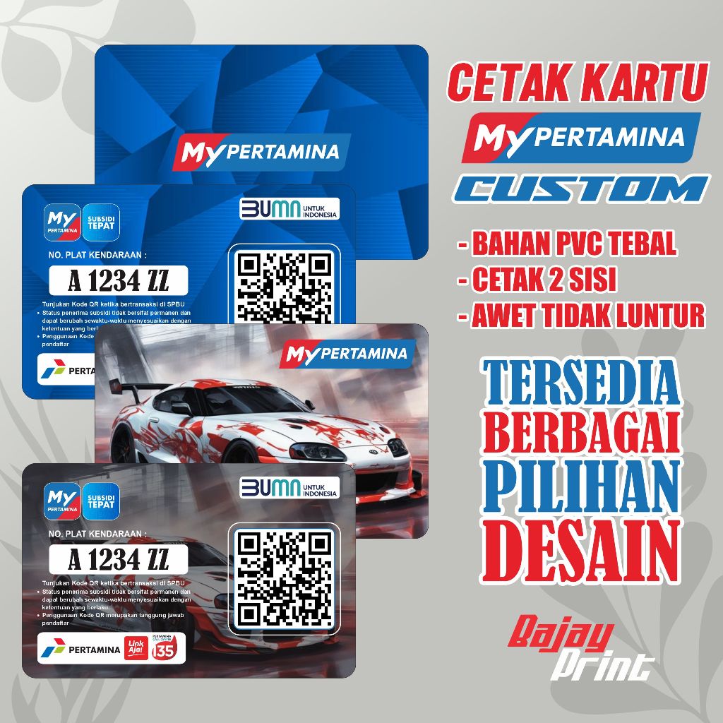 

KARTU MYPERTAMINA / ID CARD / ID CARD BENSIN / KARTU PVC