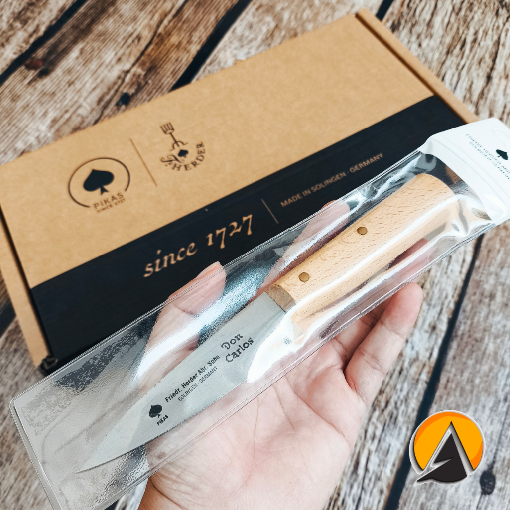 kitchen knife pisau dapur F. Herder cap garpu don carlos 10 cm original solingen germany 0272-10