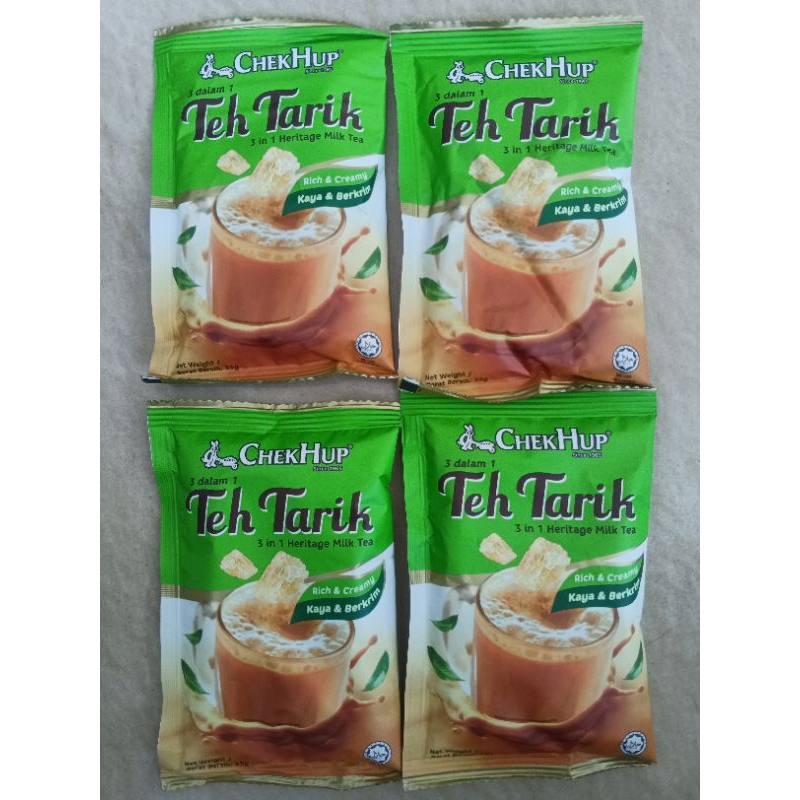 

Chek hup chekhup teh tarik 3in1 Rich and Creamy Teh Tarik Malaysia heritage milk tea original Eceran / Saset /Sachet