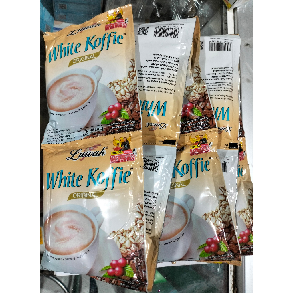 

Luwak White Coffe Original ( 1 renteng isi 10 sashet )