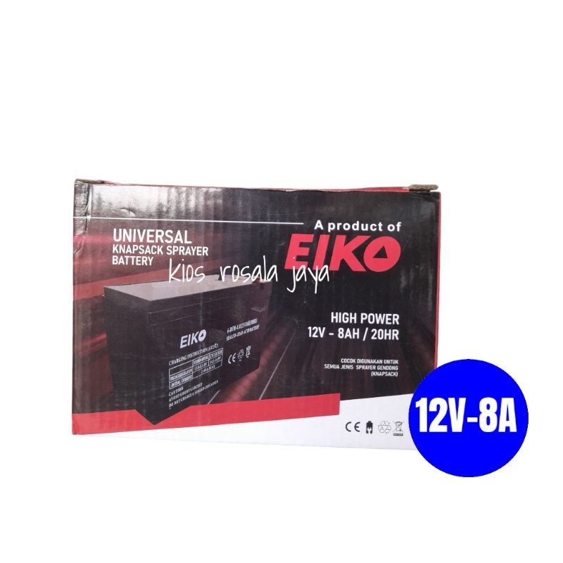 Battery Aki Sprayer EIKO (High Power 12V - 8AH /20 HR)