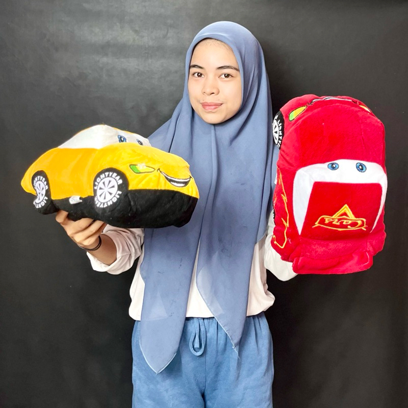 Boneka mobil cars mcqueen korea lucu boneka bantal mobil karakter cars mcqueen kurnia kado