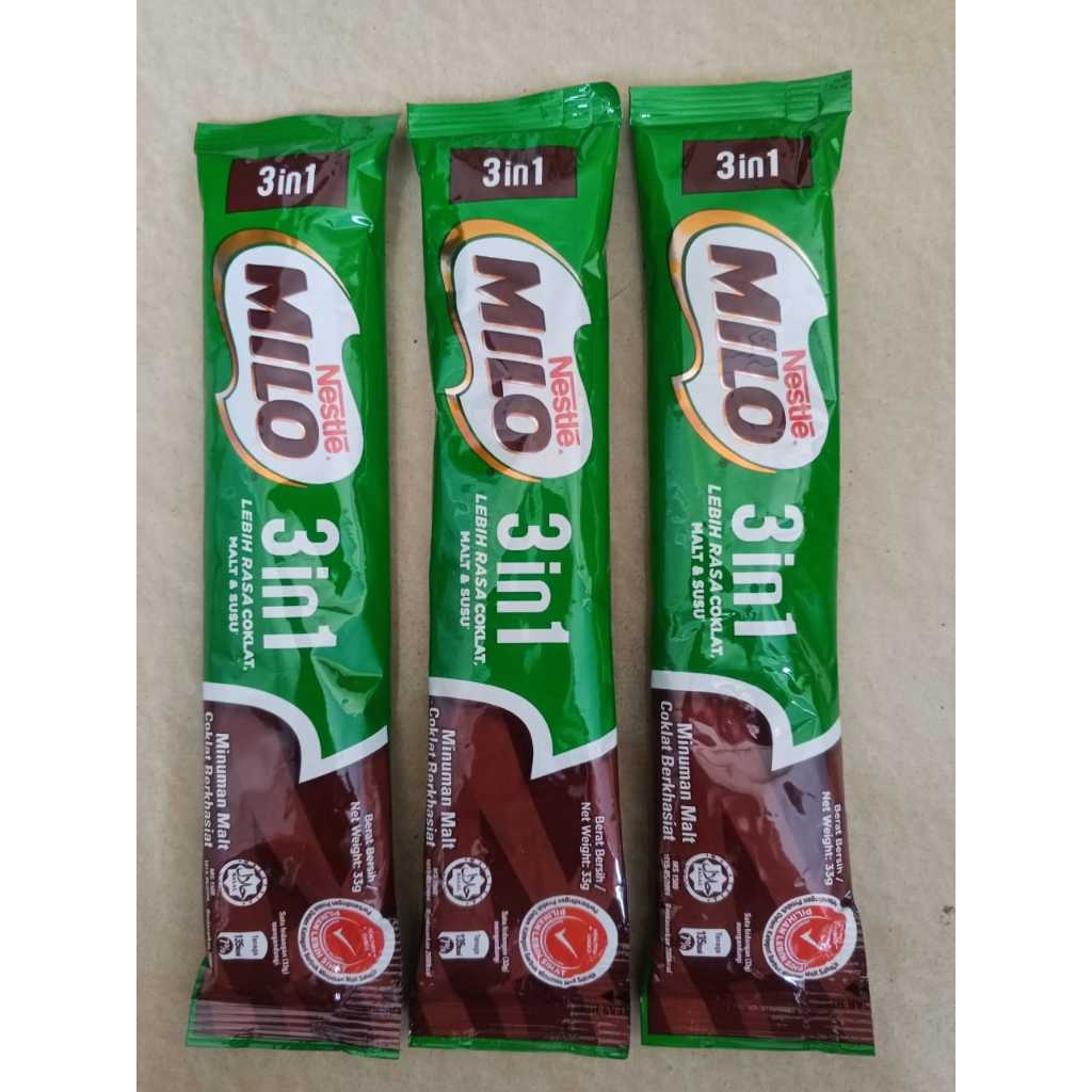 

Milo Sachet 33gr Asli Malay Halal milo 3in1 coklat Nestle milo Eceran