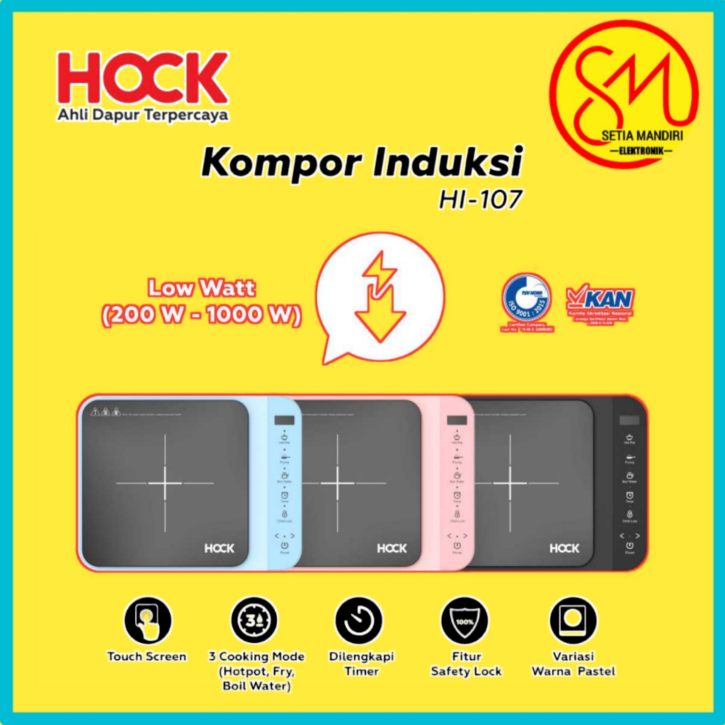 Kompor Induksi HOCK HI 107 Low Watt Touch Screen