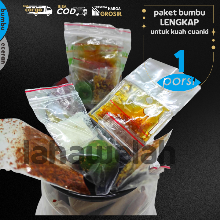 

Bumbu PAKET Kuah CUANKI Super Lengkap untuk 1 Porsi by Lahawelah