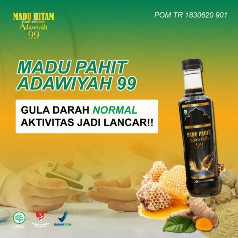 

Madu Pahit Hitam Adawiyah 99 Membantu Menjaga Kadar Gula Bahan Herbal Alami