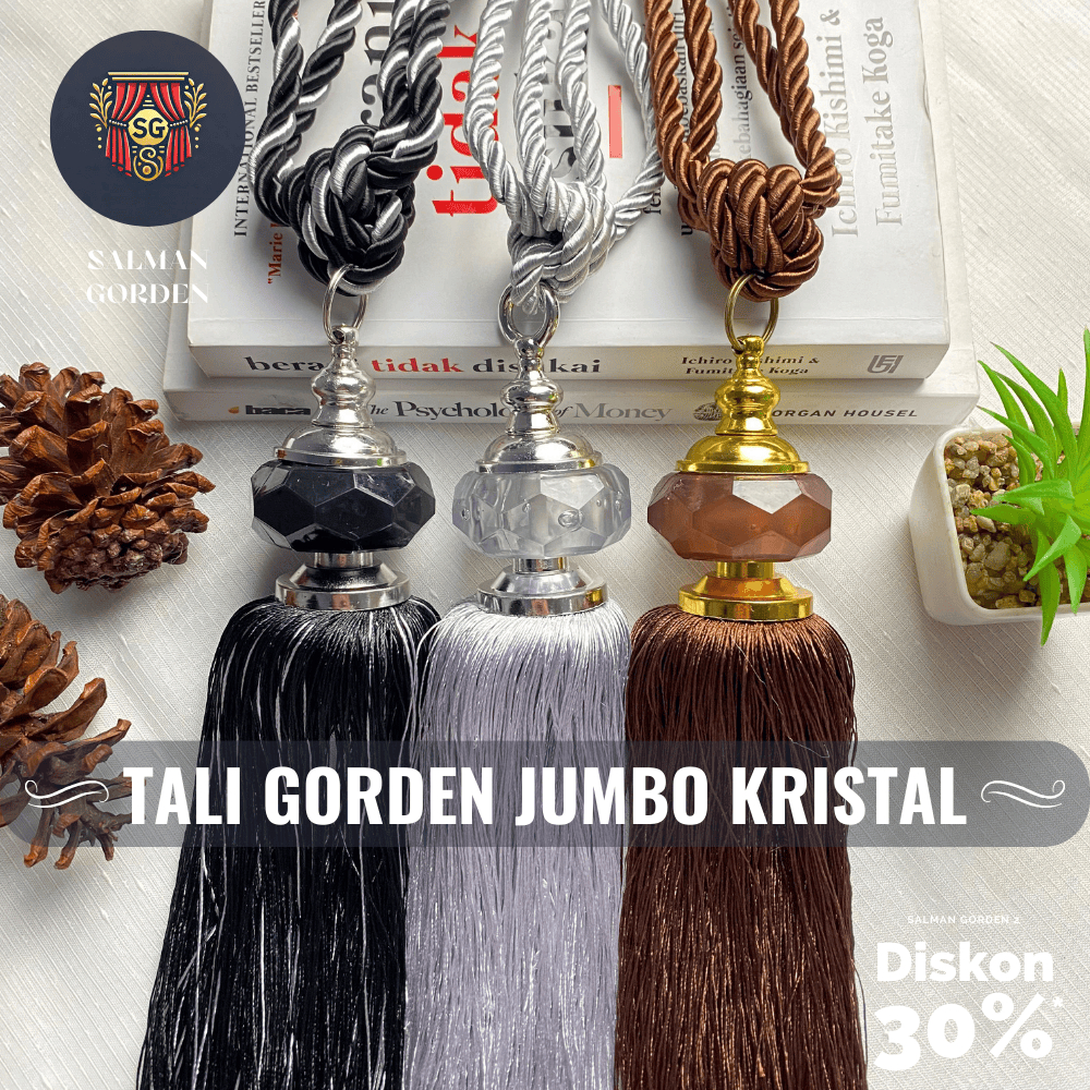 TALI GORDEN JUMBO KRISTAL DIAMOND ( HARGA PER PCS BUKAN PERPASANG ) TALI GORDEN AESTHETIC TALI GORDE