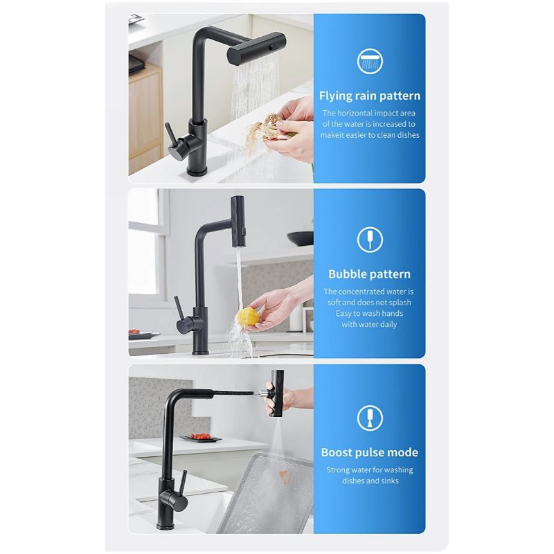 Kran bak cuci piring panas dingin meja/Kran sink tarik meja panas dingin