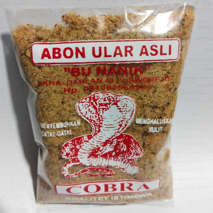 

100% asli - Abon ular sanca Bu Nanik kemasan 100gram