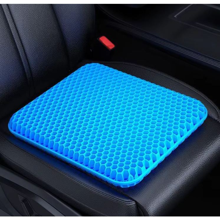 Bantal Alas Duduk Kursi Jok Mobil Silikon Gel Dingin Anti Panas Super Empuk Nyaman Serbaguna