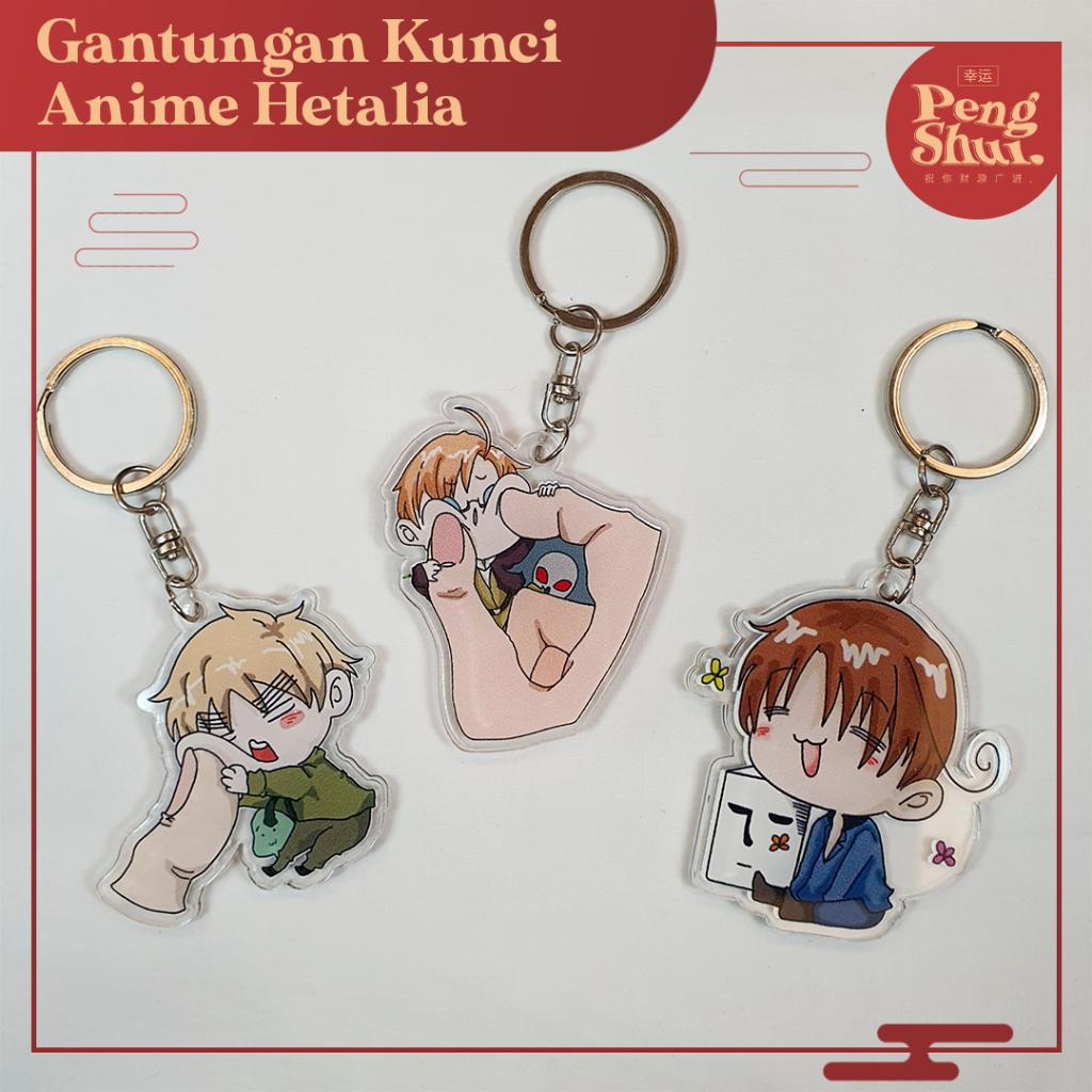 Gantungan Kunci Keychain Anime Jepang Hetalia Merchandise