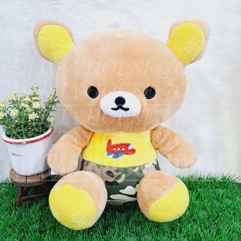 Boneka Rilakkuma Baju Kuning Boneka Rilakkuma Celana Tentara Boneka Rilakkuma
