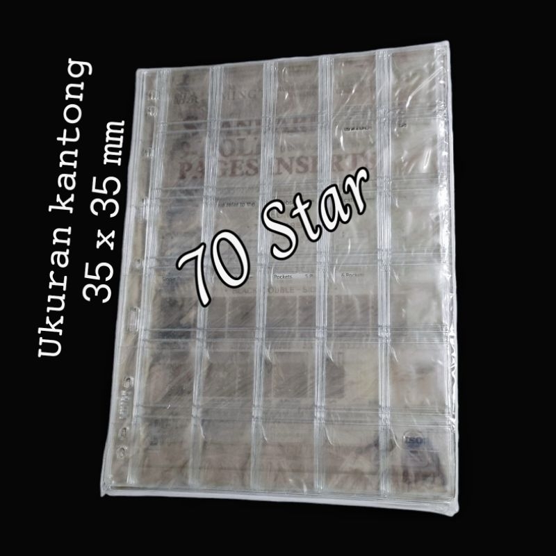 Refil Koin 30 kantong Mingt, isi 5 Lembar Refil tempat penyimpanan koin