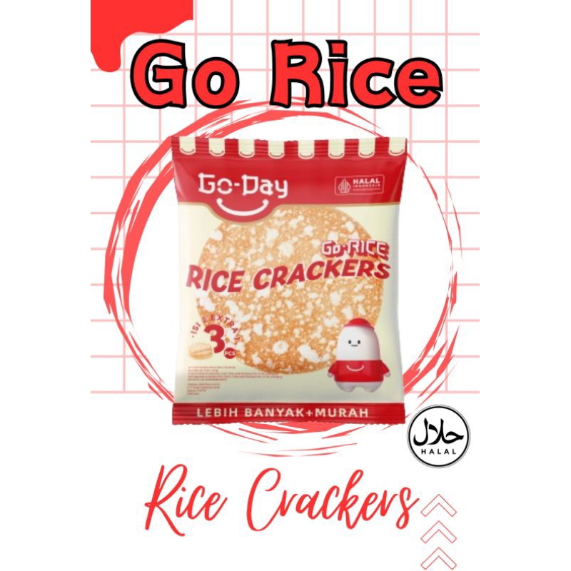 

GO RICE 1 Renteng ( 10 pcs ) | Snack Go Rice Crackers Go Day