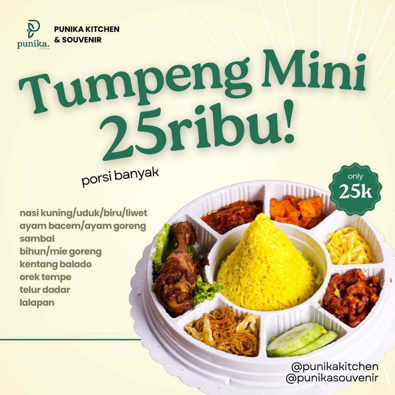 

Tumpeng Mini Ulang Tahun/Syukuran/Aqiqah Paket Hemat Lengkap - PUNIKA