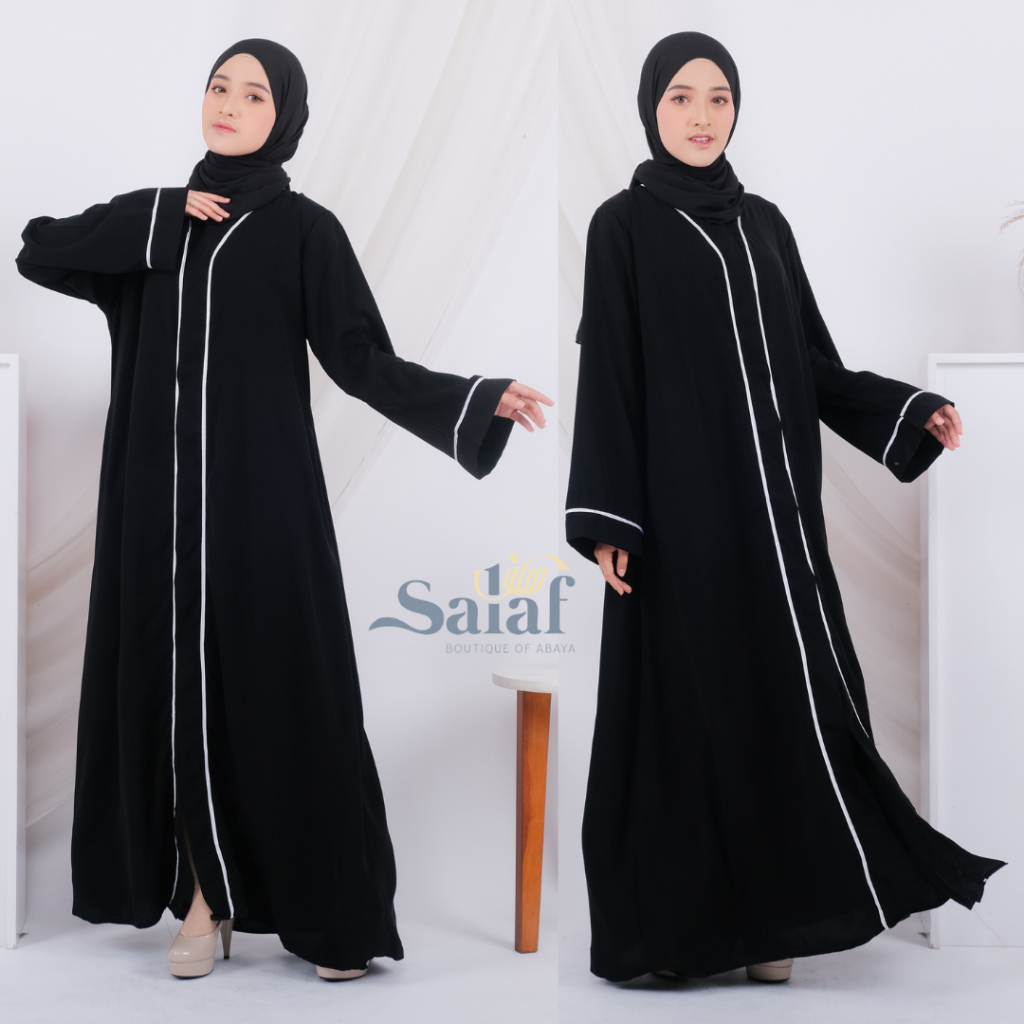 Terbaru Abaya Hitam Busui Turkey Abaya Bordir Bahan JetBlack Lembut Kwalitas Boutique Arab 2021