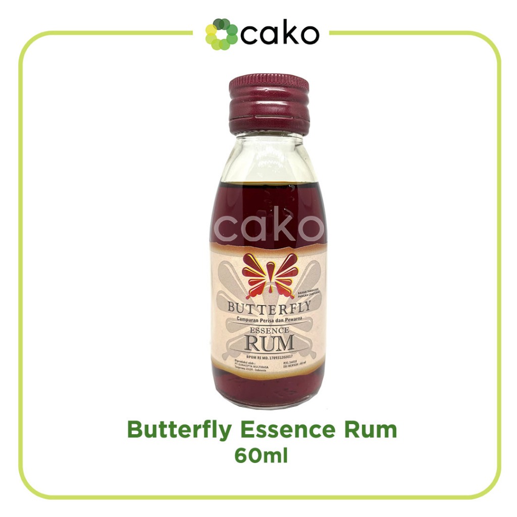 

Butterfly Essence Rum 60ml / Koepoe Perasa Rhum / (Mengandung Alkohol)