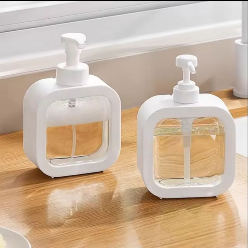 KOTAK SABUN Soap Dispenser White Liquid Lotion Hand Pump Soap Dispenser Refillable Shampoo Bottle Pl