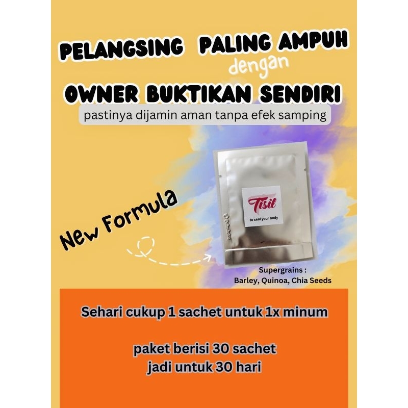 PAKET 30 HARI TISIL  HERBAL DRINK  [P-IRT  6103603011453-29] (LANGSING TANPA DIET TANPA PANTANG)