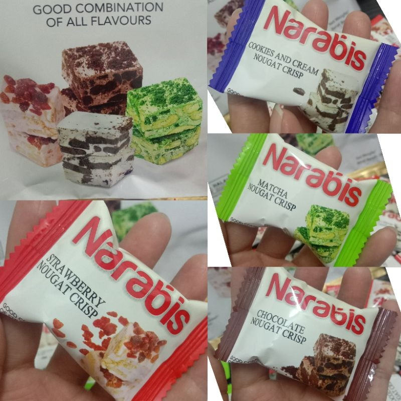 

RB [ JSO ] Naraya Narabis Nougat Crisp 200gr Jumbo Chocolate Assortment Cookies Strawberry Matcha
