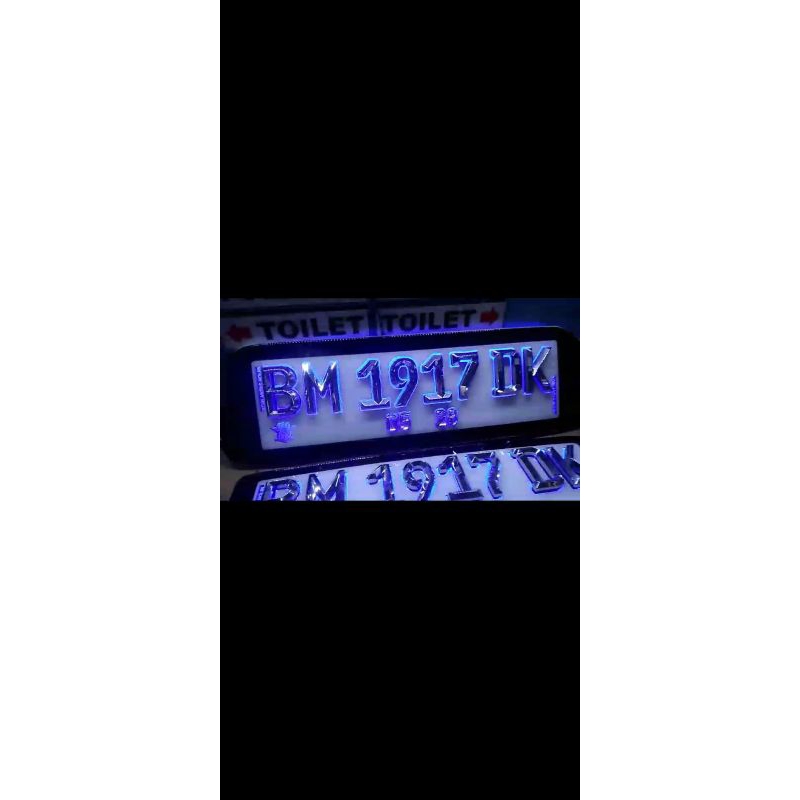nomor plat nyala mobil depan belakang