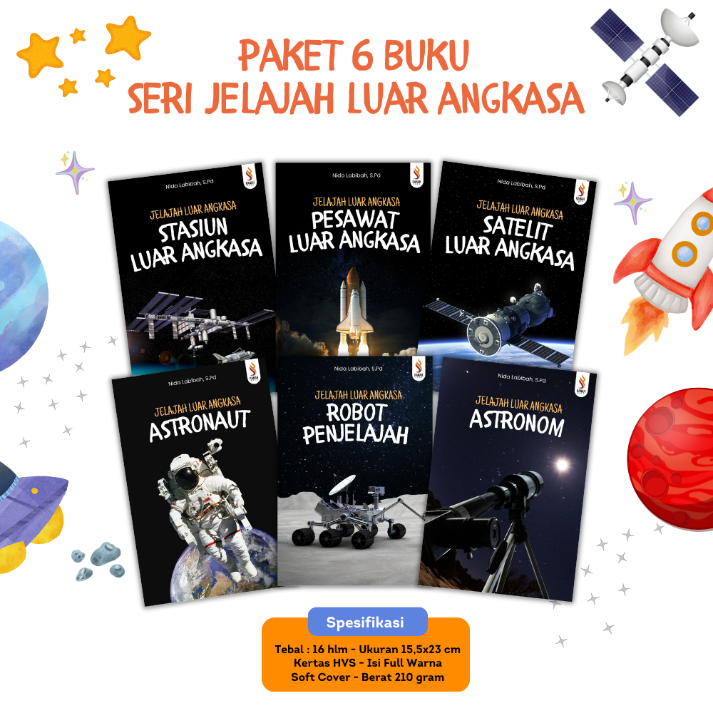Gusfams - Paket 6 Buku Seri Jelajah Luar Angkasa Nida Labib Ranah Buku Shopee