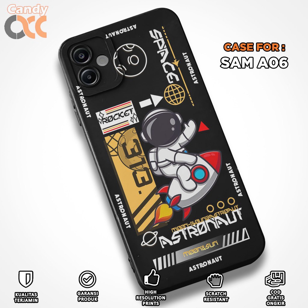 Case SAMSUNG A06 - Casing SAMSUNG A06 Motif ASTRONAUT - Softcase Premium - Silikon HP - Kesing - Cas
