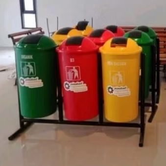 tempat Sampah Fiberglass 3 in 1 80 Liter