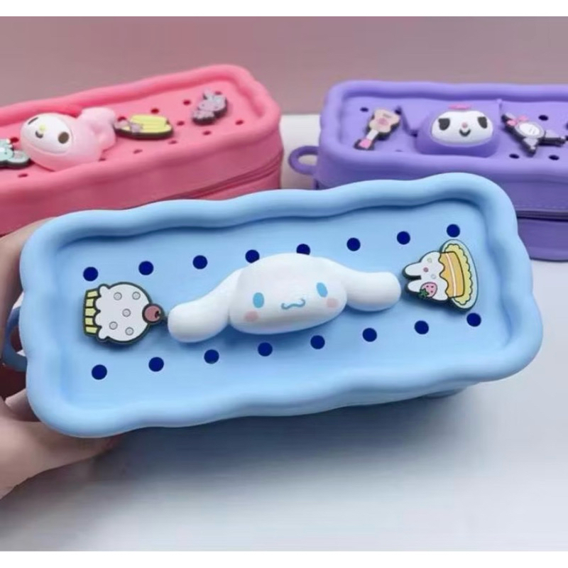 

Kotak Pensil Silikon Jibitz Sanrio