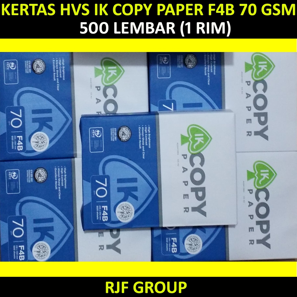 

IK COPY PAPER F4B 70 GSM 500 LEMBAR