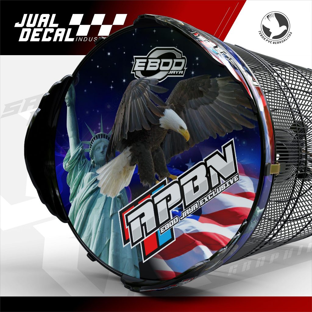 Stiker Sangkar Murai Variasi APBN Rajawali Decal Tebok Burung Custom Variasi Eagle