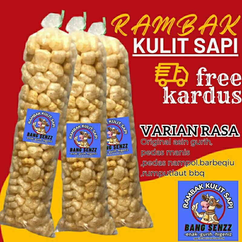 

UD. BERKAH MULIA KRUPUK KULIT SAPI 1BAL KRUPUK DOROKDOK RAMBAK KULIT SAPI BANG SENZZ