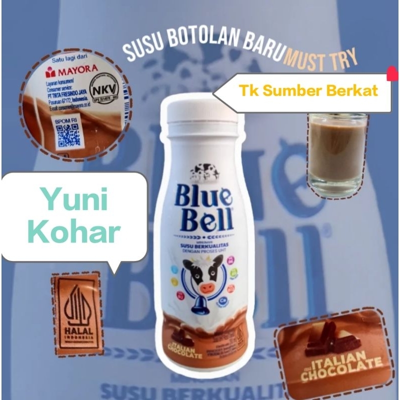 

susu uht blue bell kemasan botol 200 ml