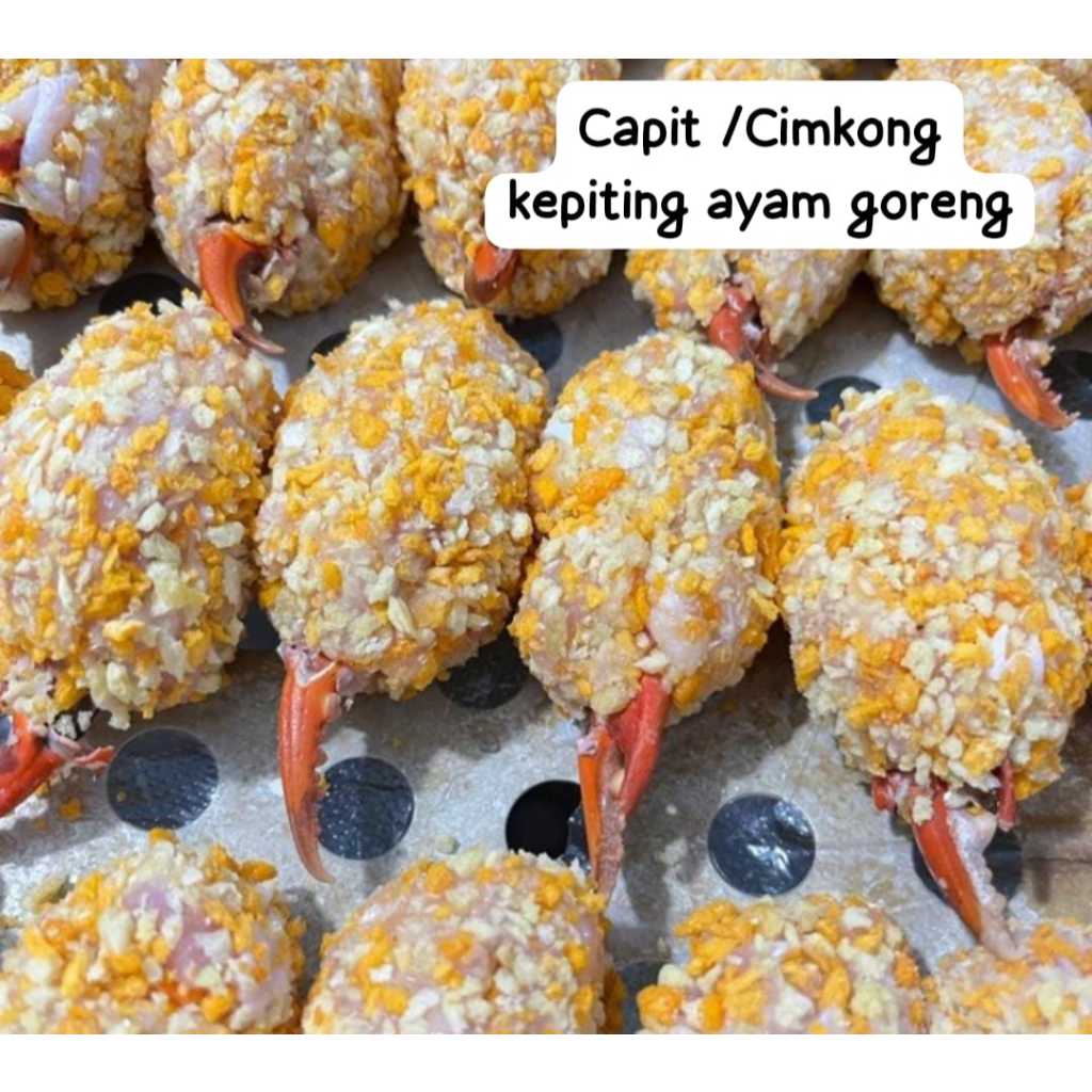 

CHIMKONG / CAPIT KEPITING AYAM GORENG Frozen Food Tempura Dengan Tepung Panir Roti Kriuk Halal
