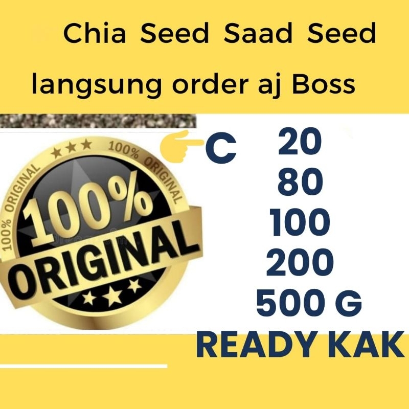 

( LANGSUNG ORDET AJA KAK ) Chia seed saad seed SILAHKAN LANGSUNG ORDER AJ KAK