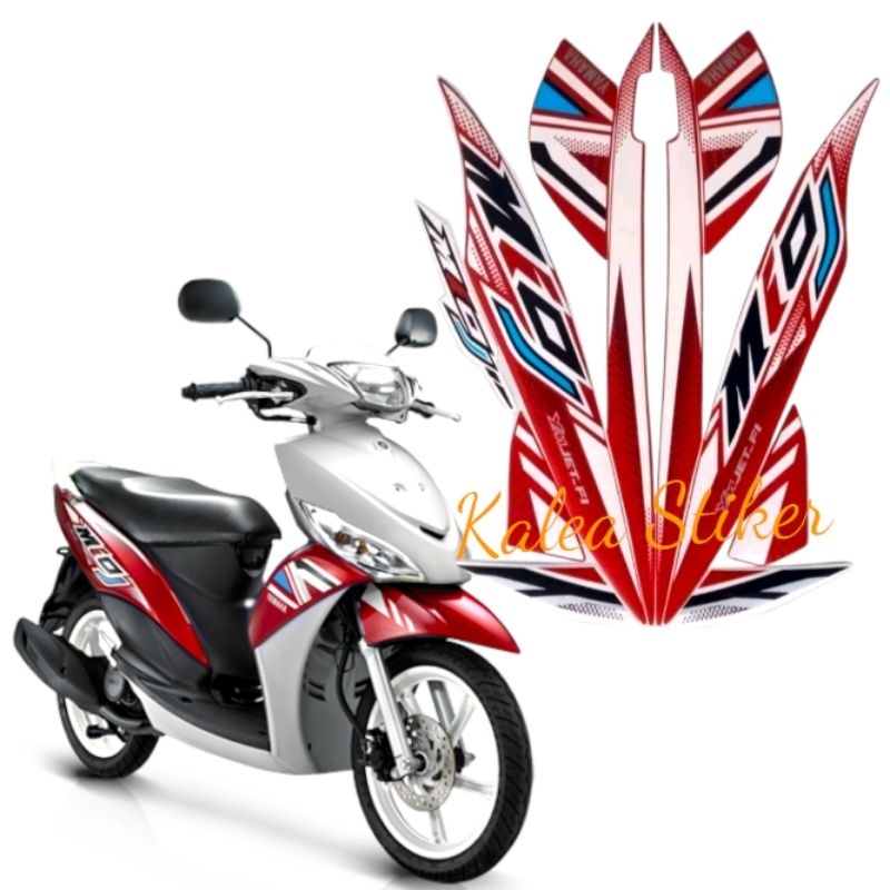 Stiker Striping Body Motor Mio J Sporty 2012 Merah Standar