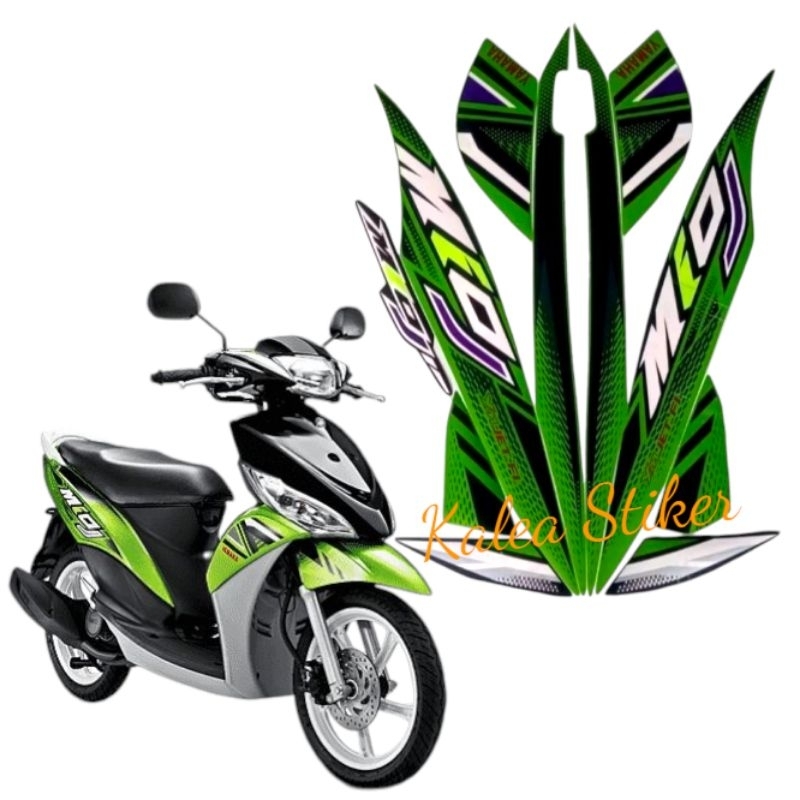 Stiker Striping Motor Mio J Sporty 2012 Hijau Standar