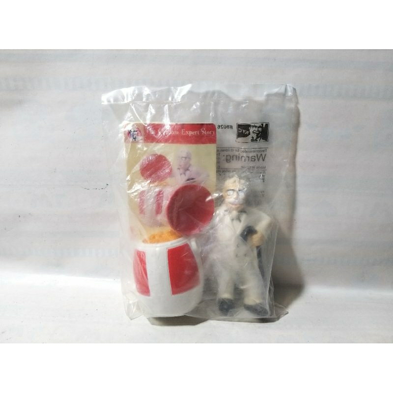 Maskot Kolonel Colonel Sanders Chicken Expert Story Ahli Ayam KFC Chaki Kids Meal Bucket Mascot Figu