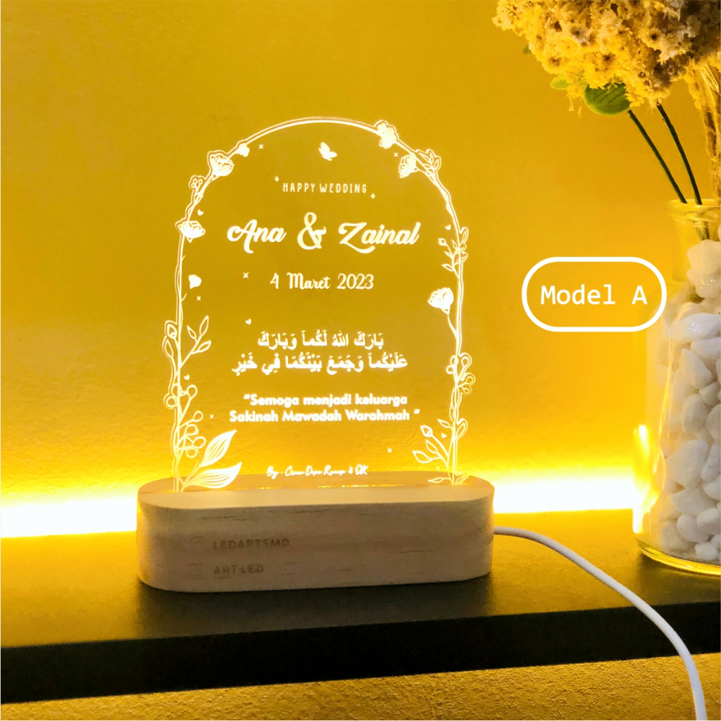 LAMPU AKRILIK DOME CUSTOM || PERSONALIZED MOOD DOME LAMP ACRYLIC