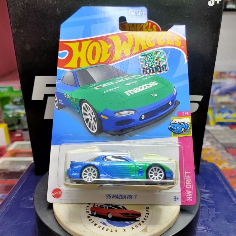 Hot Wheels FALKEN 95 Mazda Rx 7 FS factory shield