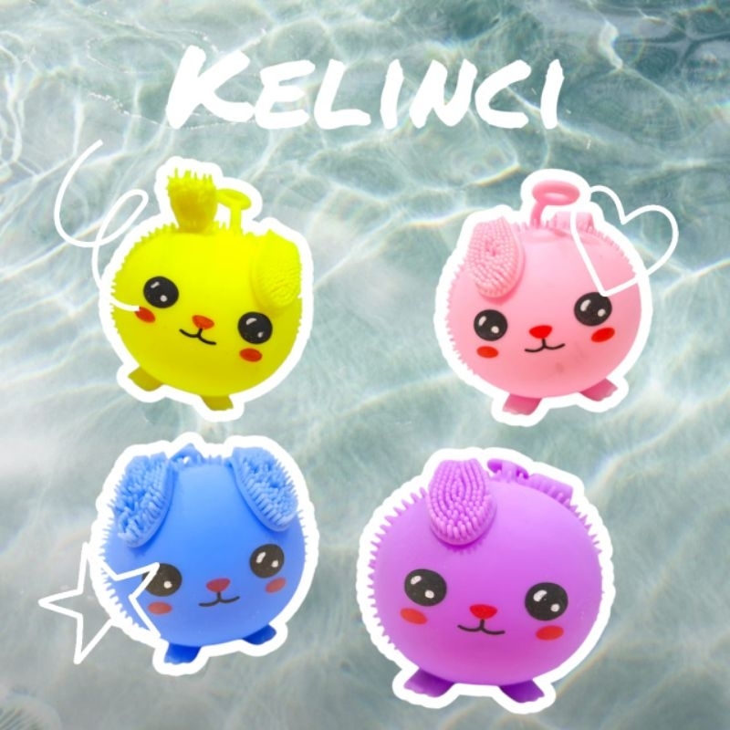 Mainan Anak Yoyo Kelinci Lampu Karet / Mainan Anak Squishy Kelinci dan Yoyo Kelinci Mainan Viral