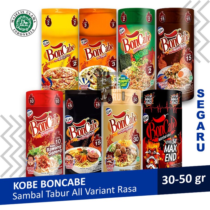 

Seasoning Powder Sambal Tabur Bon Cabe / BonCabe 35 Gr Level 2 Nori, Original Level 10, Level 15, Level 30, Level 50 Max End