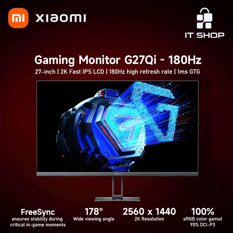 Xiaomi 27 inch 2K Gaming Monitor G27Qi - 180Hz - Distributor Datascript