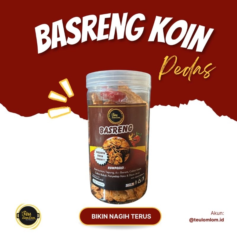 

Qori Store - Teulomlom Basreng Koin Pedas / Basreng Rasa Pedas / Basreng Pedas Gurih / Basreng Pedas Daun Jeruk Gurih