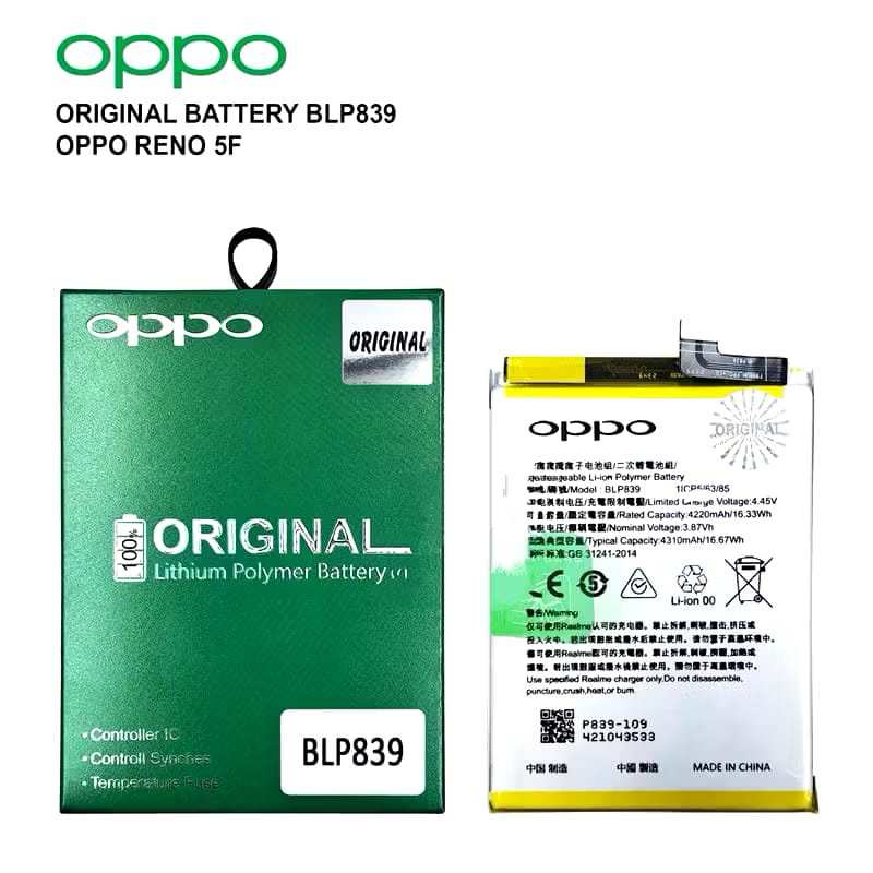 BATERAI OPPO A94 5G / A95 5G / BLP-839 NEW ORI 100A
