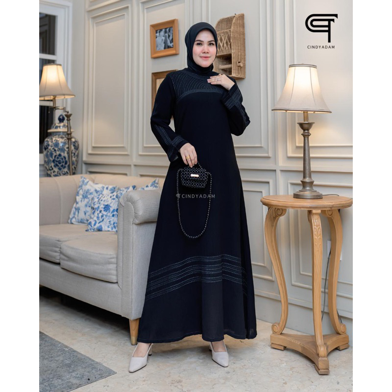 GAMIS ABAYA HITAM BORDIR MEWAH / GAMIS HITAM BORDIR / GAMIS ABAYA TERBARU