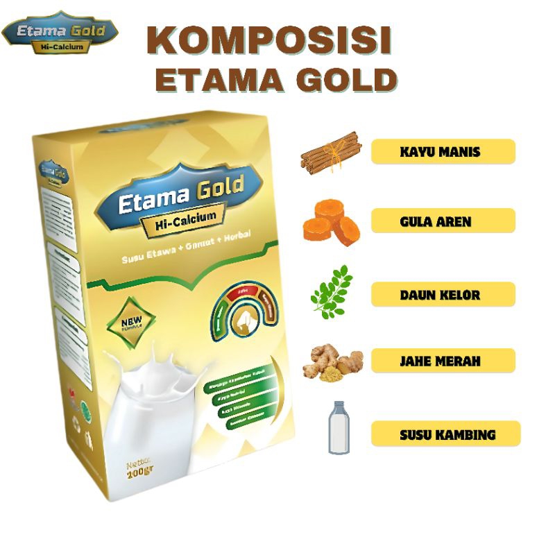 

Etama Gold Susu Etawa Plus Gamat Rekomendasi Ilmiah Atasi Nyeri Sendi & Tulang